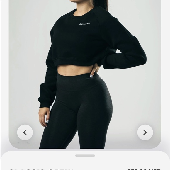 Alphalete classic crew crop sweatshirt - Picture 9 of 16
